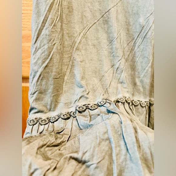 POL Antique Green Sleeveless Dress with Back Cut Out & Tie Bead Accents - Picture 6 of 9